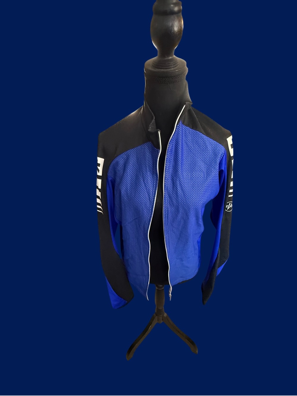 Men's Blue and Black Performance Zip Jacket